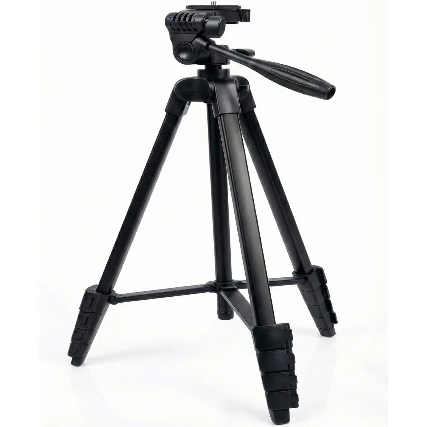 17"-63" Aluminum Tripod for, 1.5lb Lightweight, 3D Pan Tilt with Bubble, Quick Release, Black