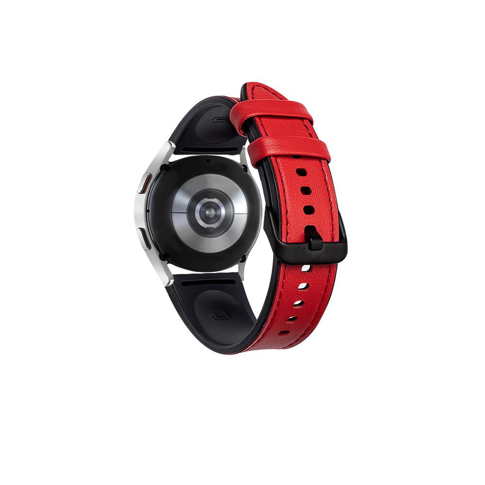 Suitable for Samsung watch straps, Samsung Galaxy Watch7 silicone leather fashion two-tone sports strap