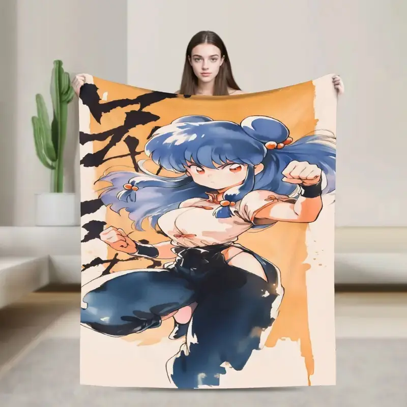 Manga Blankets  Wool Funny Warm Throw Blankets for Bedding Lounge  Winter Ultra Soft Flannel Throw Blanket, All Weather Warm Light Cover for Bed, Couch, Travel Camping, Ideal Thoughtful Gift for Family Friends Holiday Presents