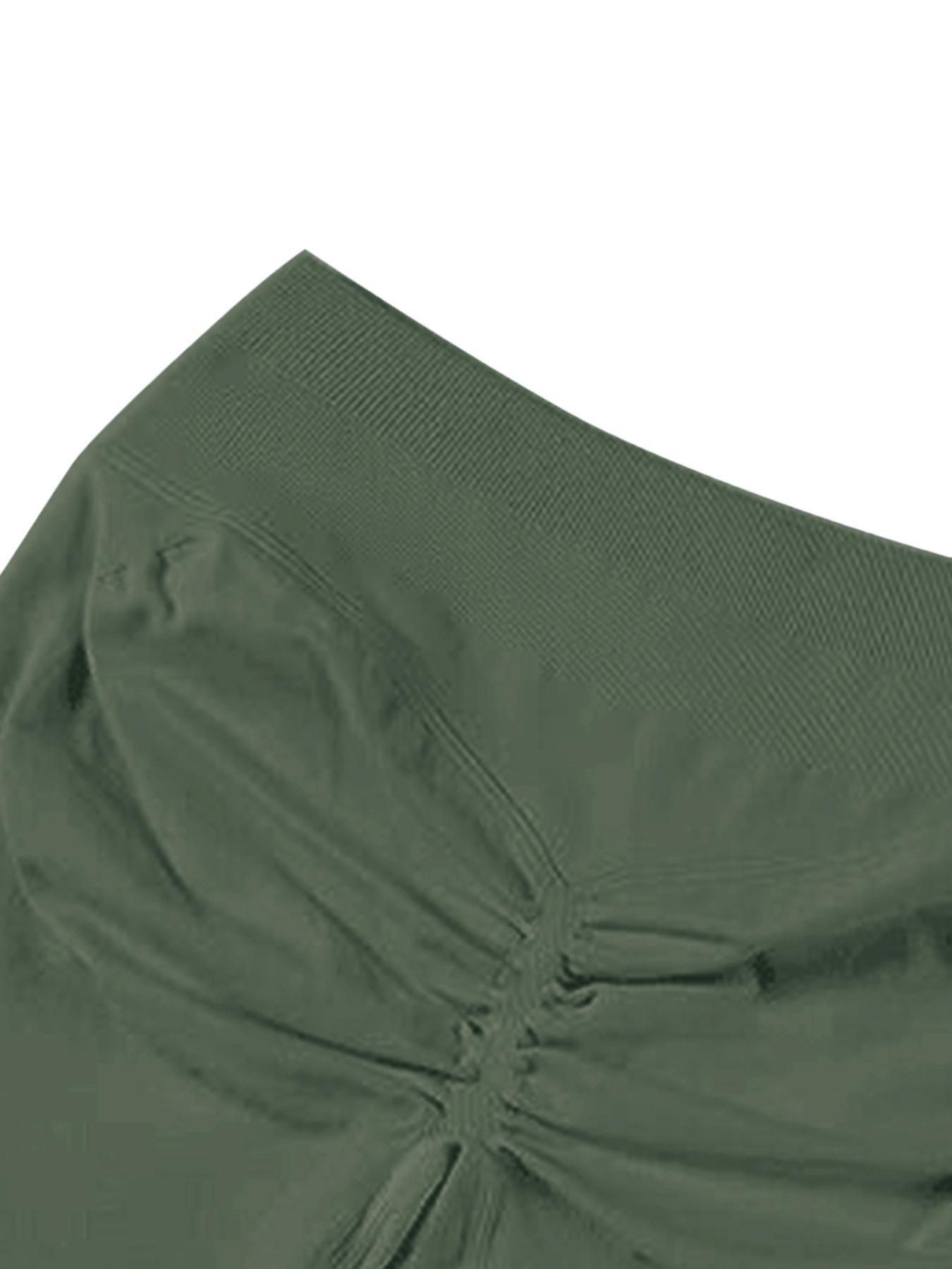 Women's Tummy-Control High Waisted Athletic Leggings with Concealed Butt-Lift Seam, High-Stretch Seamless Base-Layer Tights for Fitness, Yoga and Outdoor Running, Tight-Fitting Breathable Scrunch Workout Leggings, Elastic Waist Leggings