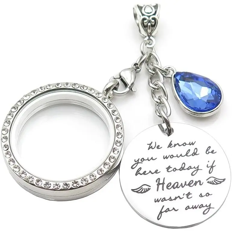 Wedding Bouquet Locket Charm Rhinestone Photo Frame Memorial Bridal Bouquet Charm Memorial Photo  Something blue
