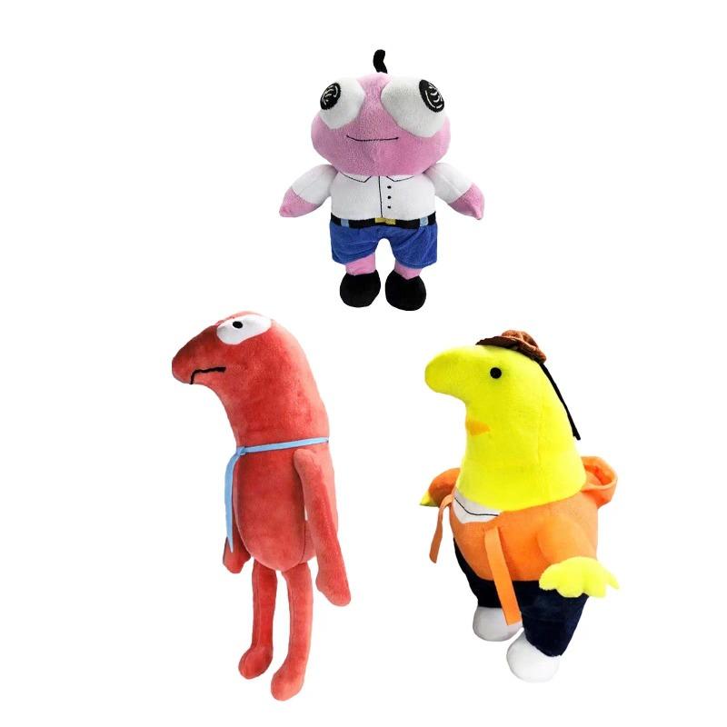 Smiling Friends Red Guy Plush Toy, Soft Meme Character Stuffed Doll, Cute Cartoon Plushie Gift for Fans & Kids