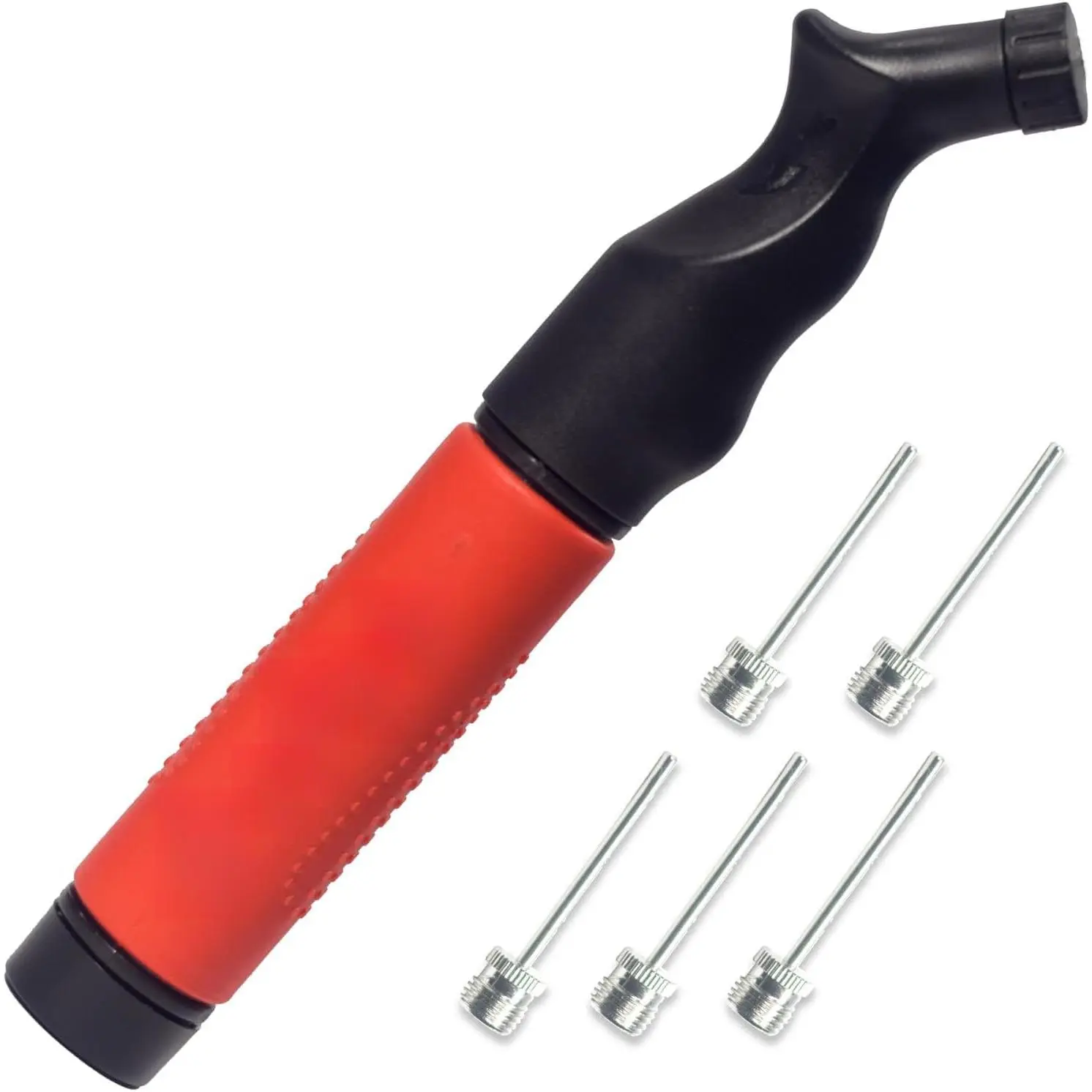 Ball Pump for Sports Balls - Push & Pull Inflating System| Hand Pump for Exercise Balls - Volleyball Pump, Basketball Inflator, Ball Air Pump - Goes with 5 Needles Set