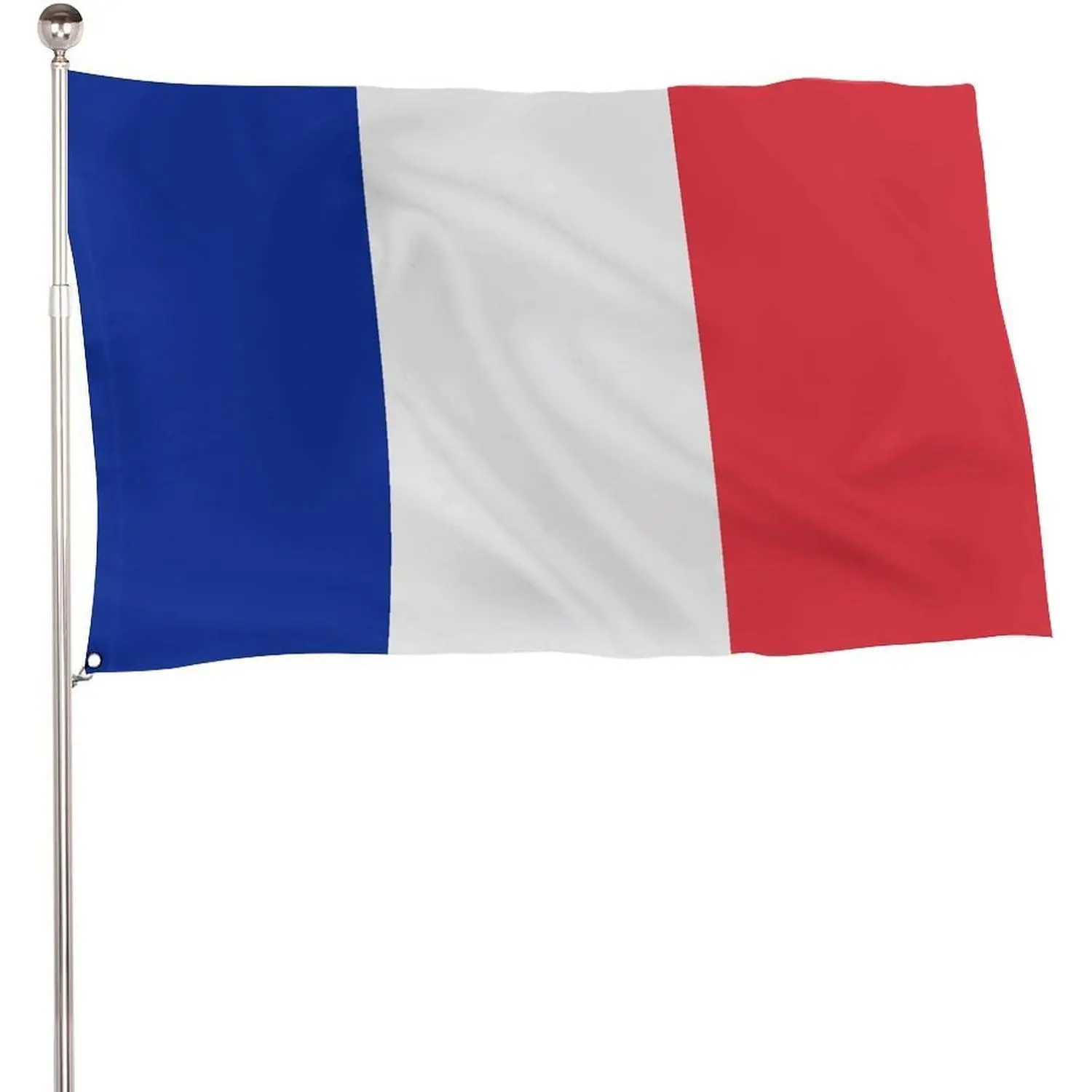 France Flag 115D Polyester 5x3 Ft with 2 Metal Eyelets