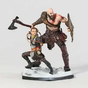 Kratos War God of and Atreus Deluxe Art Scale PVC Figure Model Statue Collection Toy