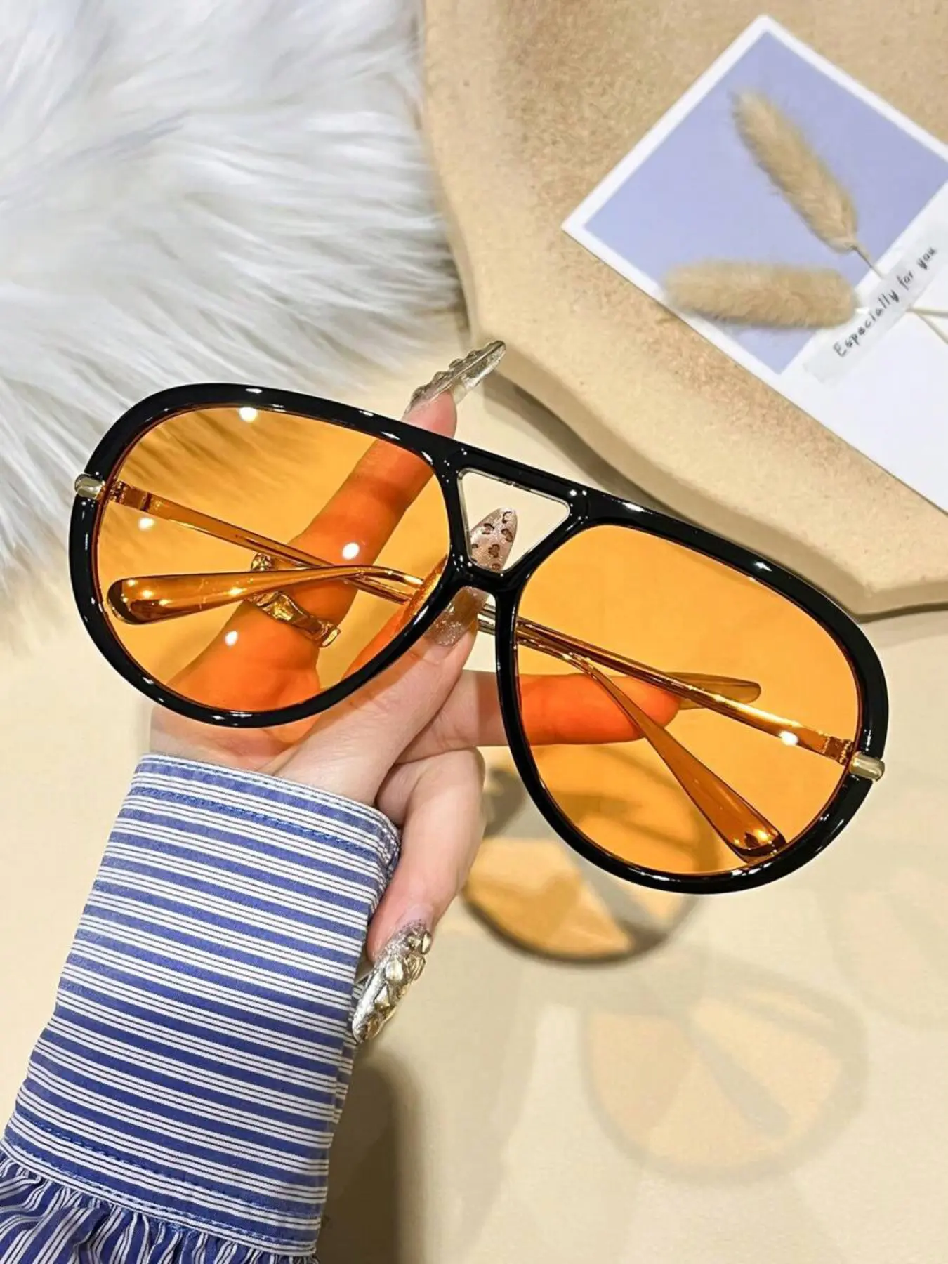 2026 New Tortoise Frame Pilot Sunglasses, Classic Retro Large Frame, UV Protection, Unisex Fashion, Perfect for Driving and Outdoor Activities