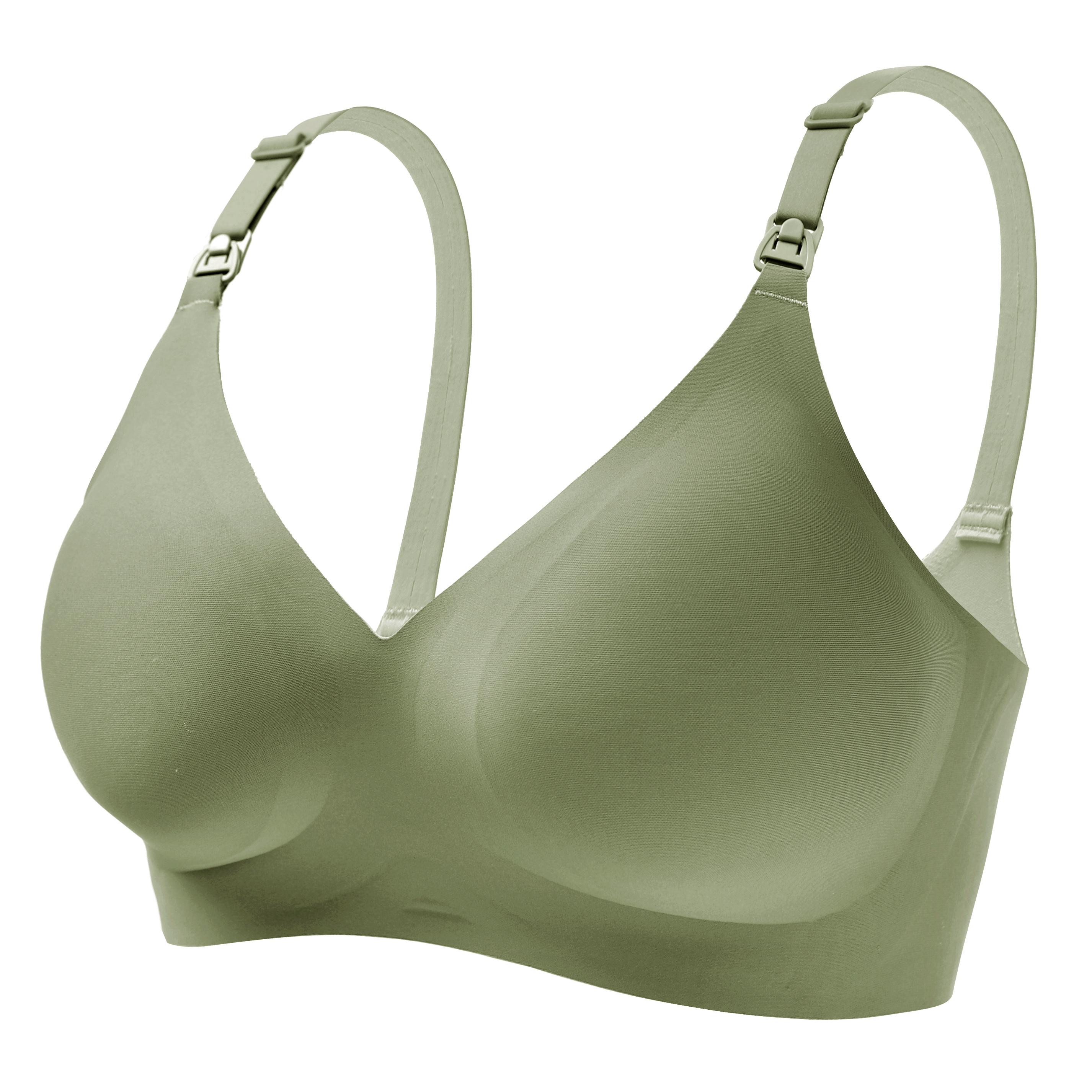 Comfy Wireless Nursing Bra - Removable Pad, Medium Support, Breathable Polyamide Fabric, Hand Washable, Solid Color, Casual Style for Adult Women