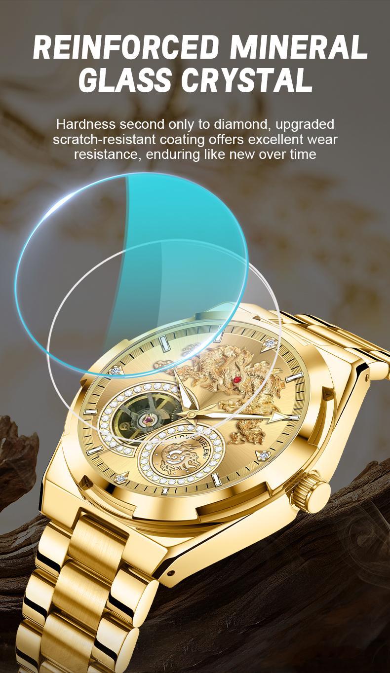 Men's Automatic Luxury Watch: Swiss Movement, Sapphire Crystal, Full Stainless Steel, Water-Resistant & Luminous