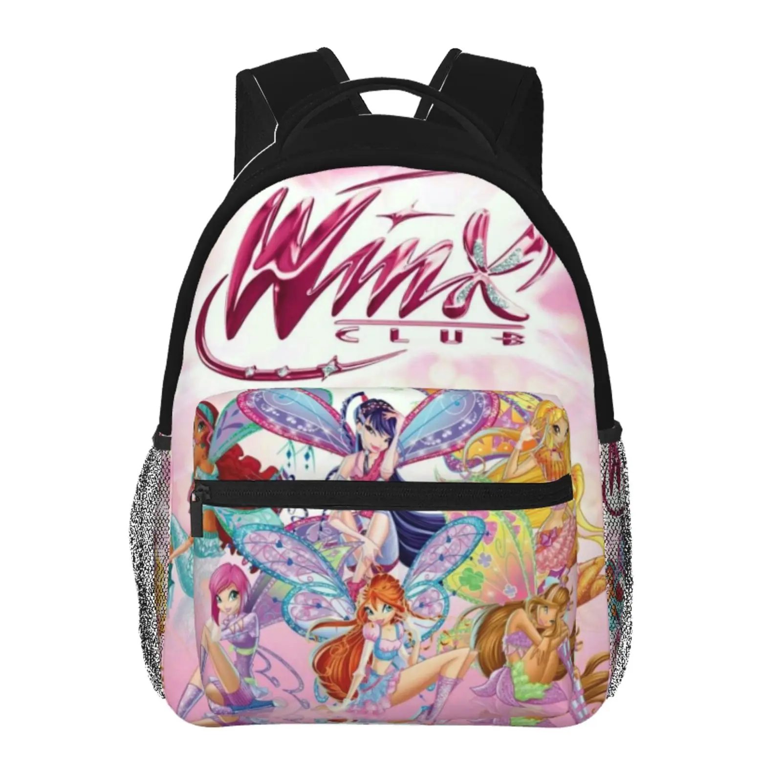 Anime winx club Printed Backpack, Cute School bag for Girls Boys Teens, Cartoon Backpacks Kawaii Kids Lightweight backpack with adjustable straps Bookbag, Travel, School, College, Work, Backpack, Daily Use