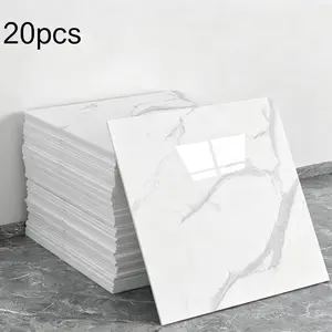 20 pieces of marble veneer wall panels, waterproof PVC shower wall panels, self-adhesive tiles for wall installation, suitable for bathrooms, kitchens and bedrooms.