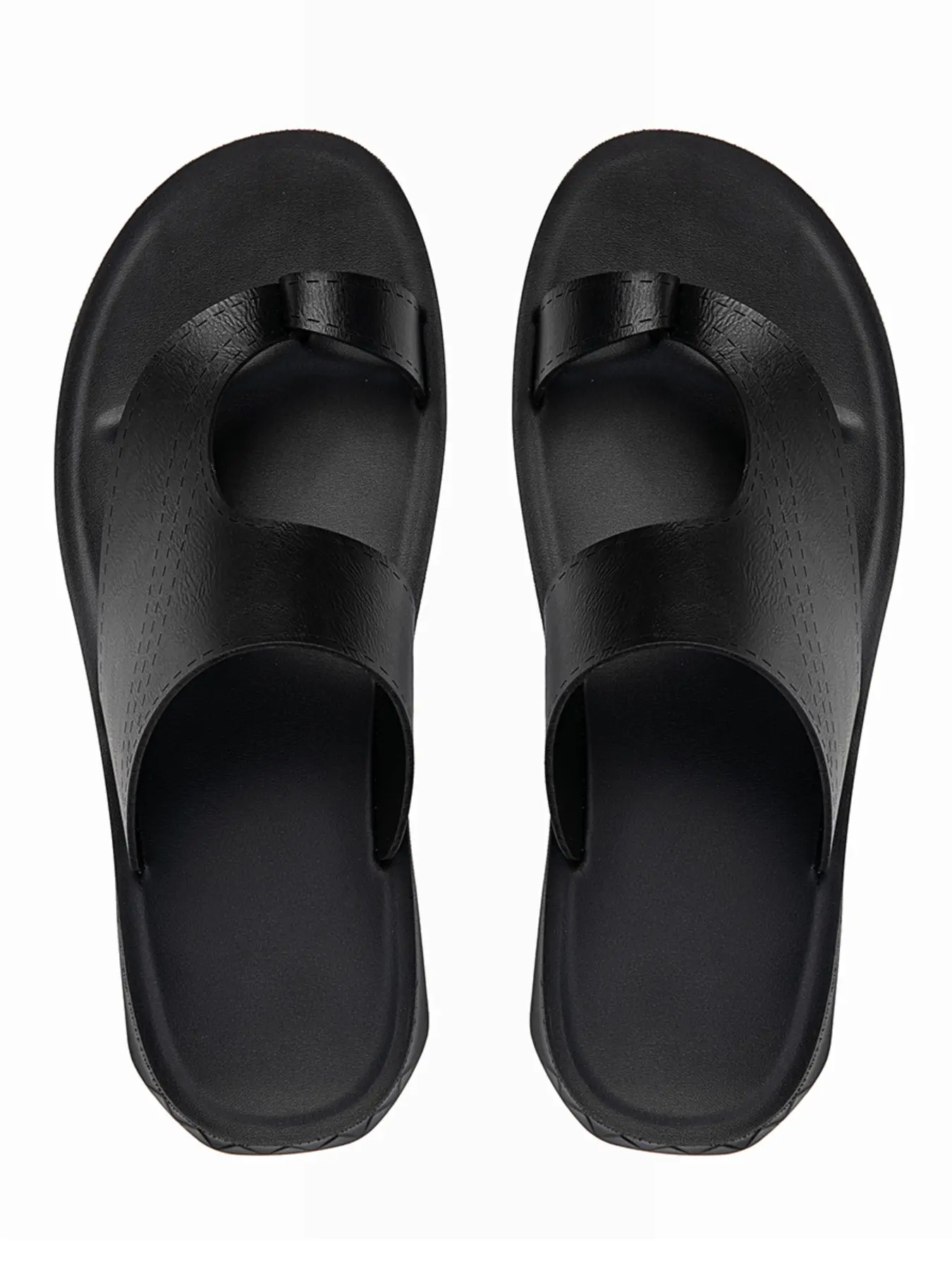 2026 Summer New Men's Sandals, Casual Beach Shoes, Fashionable Comfortable Non-Slip Eva Sole, Microfiber Leather Upper, Toe Thong Design
