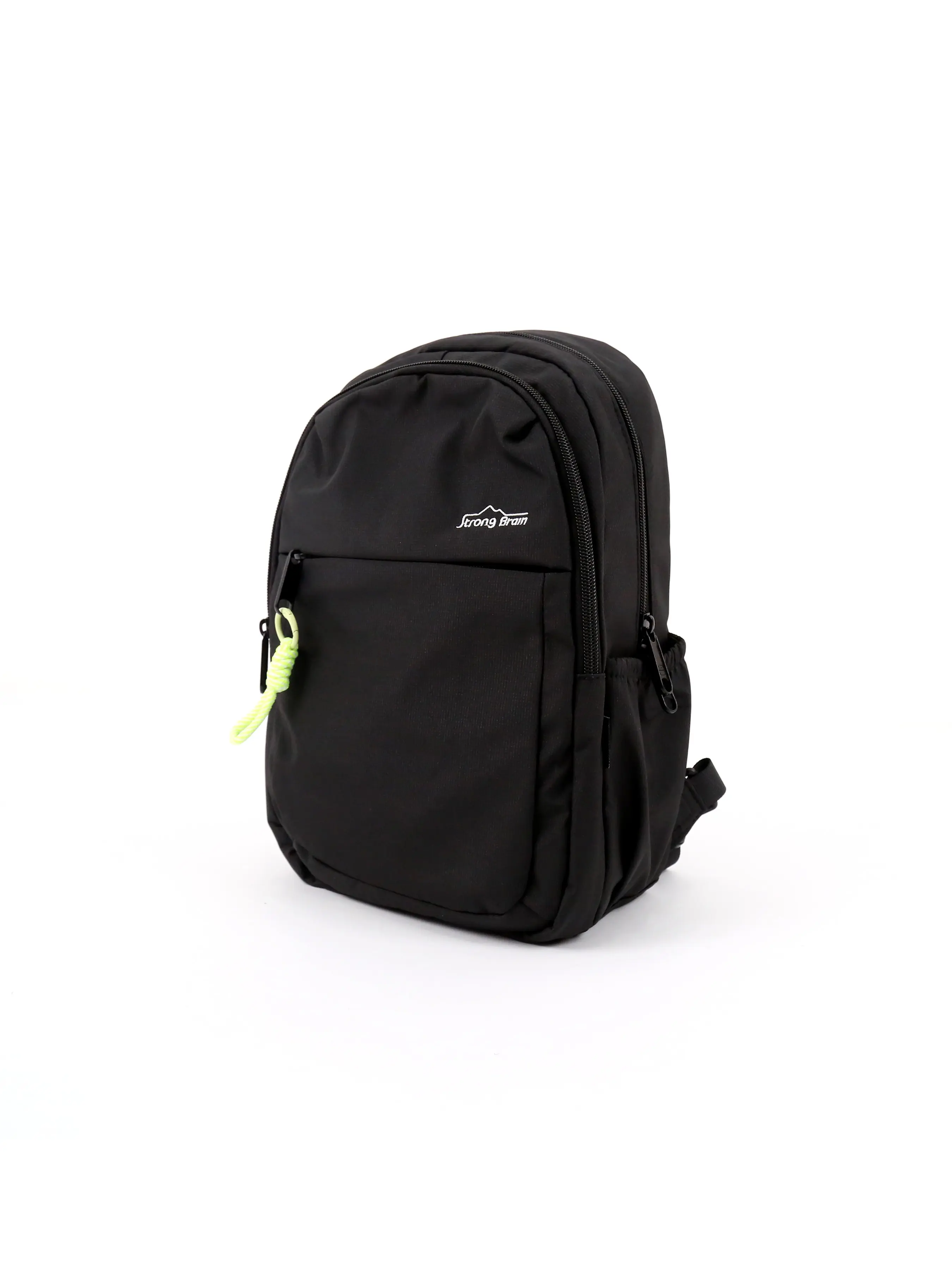 Japanese Style Solid Color Backpack, Fluorescent Lanyard, Trendy Workwear Style, Unisex Commute School Bag, Versatile Small Backpack