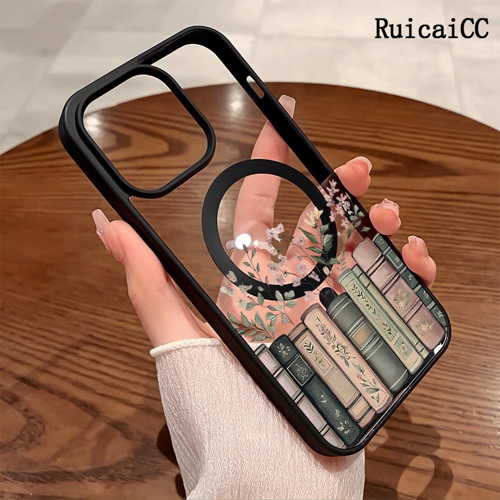 Premium Magnetic Phone Cases for iPhone11/12/13/14/15/16//17/Air/promax/Plus  Floral Bookshelf y2k cased MagSafe Ready, Anti-Fall, Springtok and Ultra-Thin Design | Perfect for Everyday Use Screen Protector Resistance