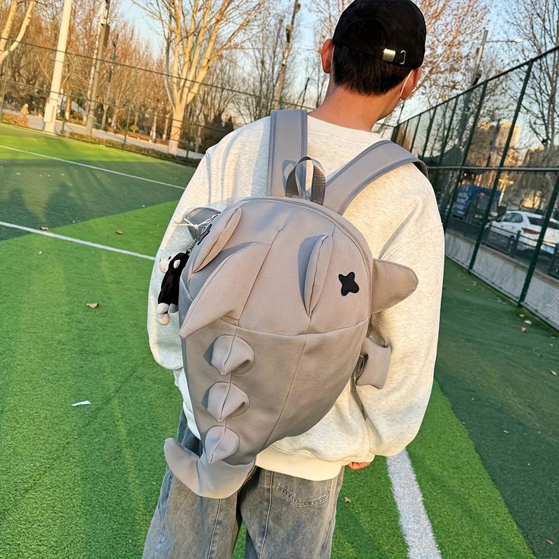 Creative Personality Backpack for Men and Women, Trendy Shark, Funny, Cute, Student, Ins, Korean Version, Travel, Motorcycle, Casual Backpack Daily Use