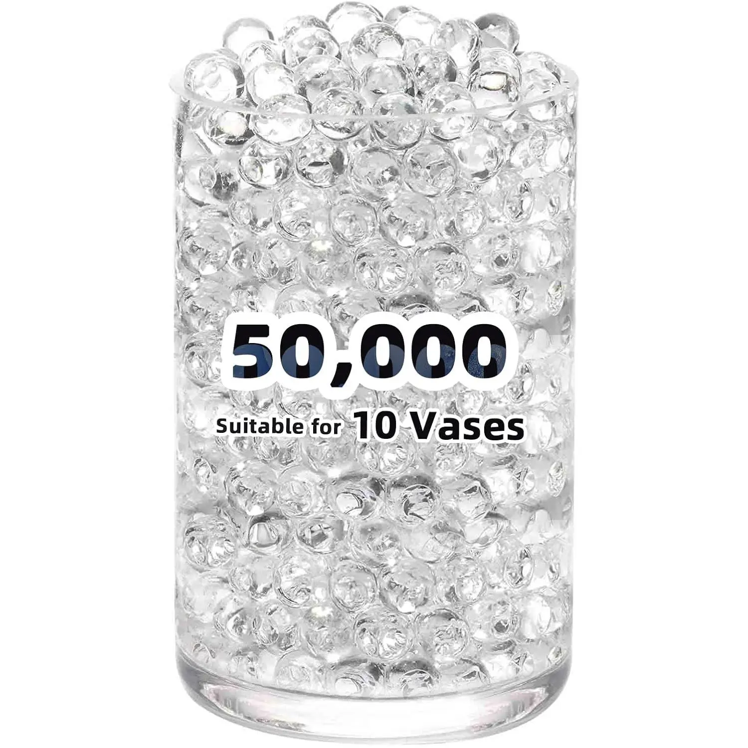 50,000 Clear Beads for Vases, Transparent Vase Filler, Christmas Decoration, Wedding Centerpiece, Floating Candles, Floral Decoration