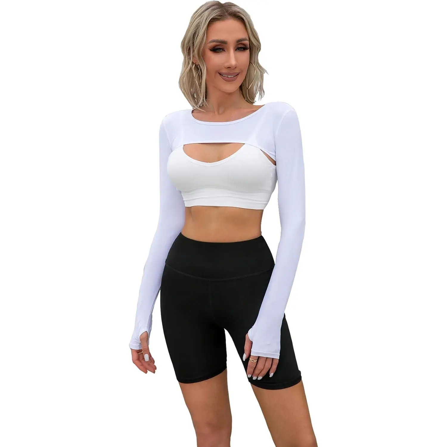 Cooling Shawl Arm Sleeve Sun Protection Women's tops for Golfing,Riding,Driving