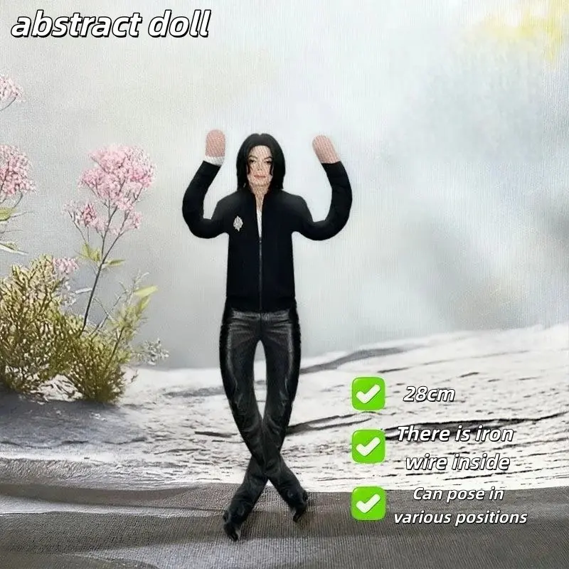 Michael Jackson Role-Playing Prop Doll, Plush Toy, Room Decor, Abstract Jointed Figure, Gift Item, Trendy Character Accessory Michael Jackson Role-Playing Prop Doll, Plush Toy, Room Decor, Abstract Jointed Figure, Gift Item, Trendy Character Accessory