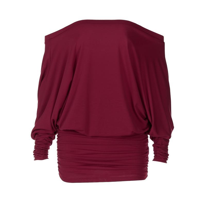 Women's Sheer Ruched Party Dress, Off-The-Shoulder Long Sleeve Women's Mini Dress for Spring & Fall