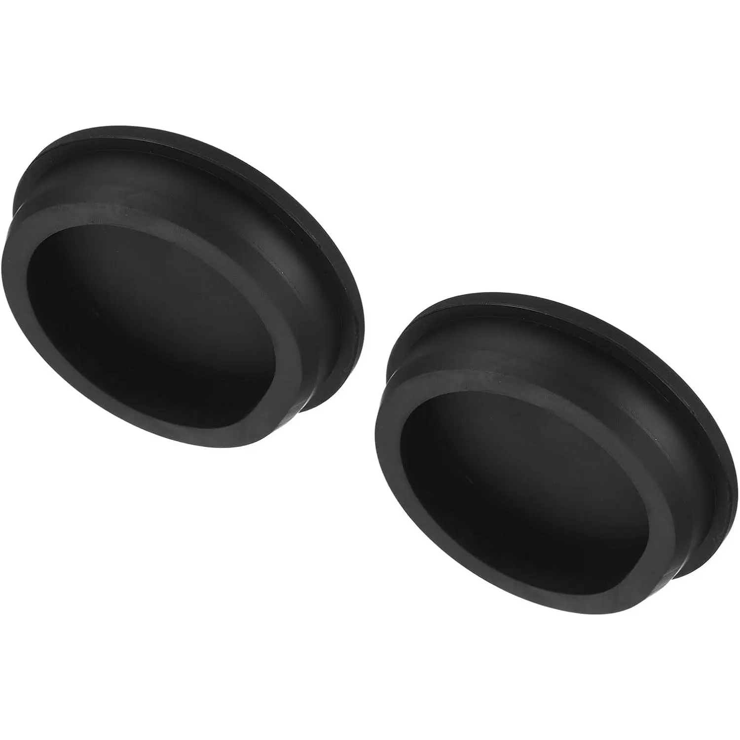 MECCANIXITY T-Shaped Silicone Rubber Stopper, 63.6mm/2.5in Mount Dia, 70mm/2.76in OD, Black High-Temp Waterproof Sealing Hole Plug for Coating Plating, Pack of 2, T-Shaped Stopper, Hole Plugs, Snug Mount Fit