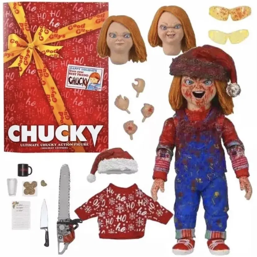 Neca Chucky Cult Figure, Halloween Party Gift, Christmas Costume Model, Perfect for Birthday Presents, Easter Gifts, Collectible Handmade Statue