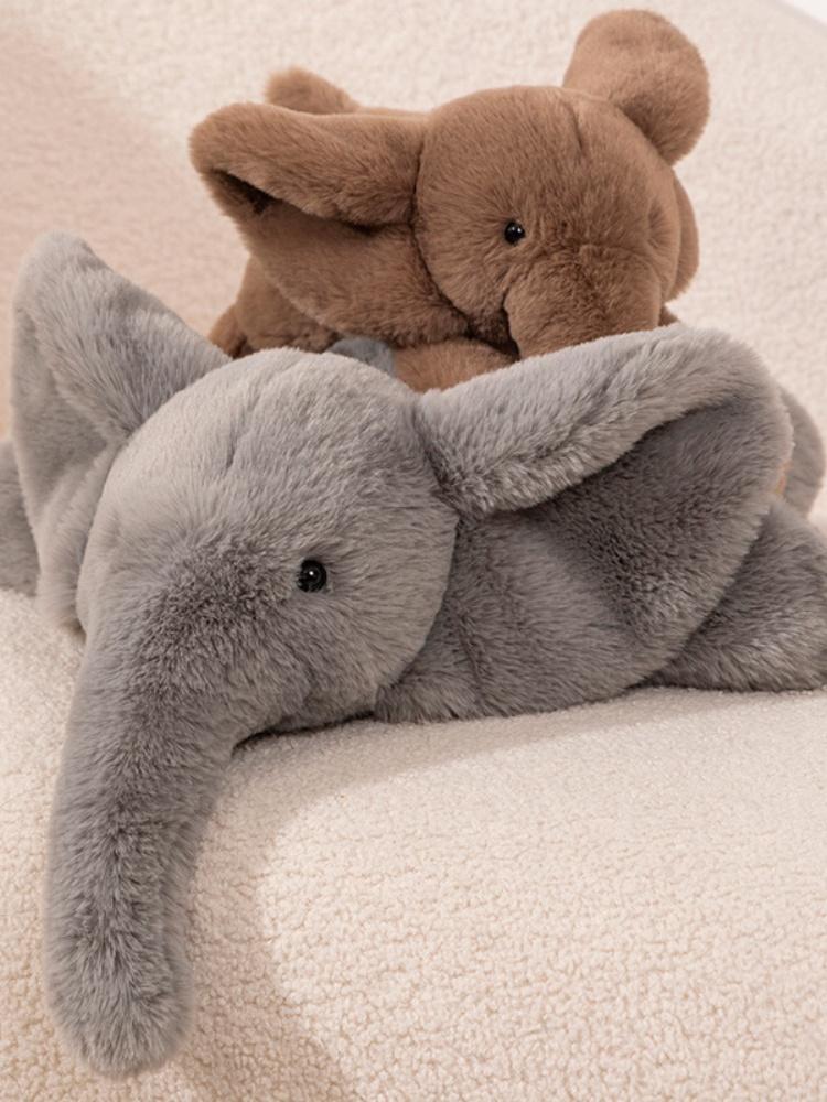 Super Soft 4 Colours Elephant Plush Toys Cute Stuffed Flappy Ears Long Plush Animals Plushy Hugging Pillow Kids Xmas Gift