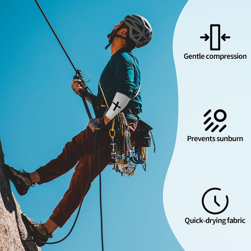 2 Christian Cross Arm Sleeves for Men Women UV Protection Sports Compression Sleeves Basketball Cycling Running Fitness Tattoo Cover Breathable Sun Protection Arm Warmer Christian Faith Streetwear Style Elastic Anti-Slip Arm Guards Outdoors Workout Gear