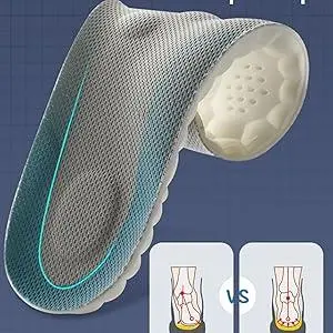 Unisex All Purpose Insoles - 4D Cloud Technology Shock Absorbing Insoles, Long-Lasting Pad, Ergonomic Memory Foam, U-Shaped Heel Cup, Breathable Lightweight, for Athletic Work/Running Workboots (All-Season Sports Shoe Accessories)