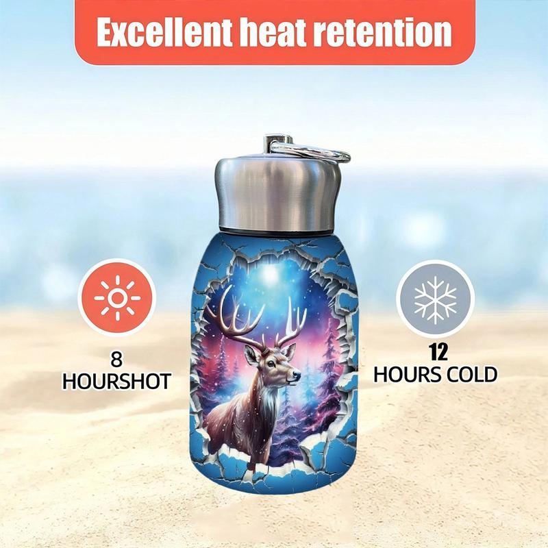 1pc 10.5oz Stainless Steel Tumbler - Leak-Proof, Insulated, Reusable, Hand Wash Only, Chic & Practical, **Enchanted Stag Breakthrough Art Design**, Ideal for Office, Camping or Holidays, Perfect Holiday Gift Item, Durable Drinkware