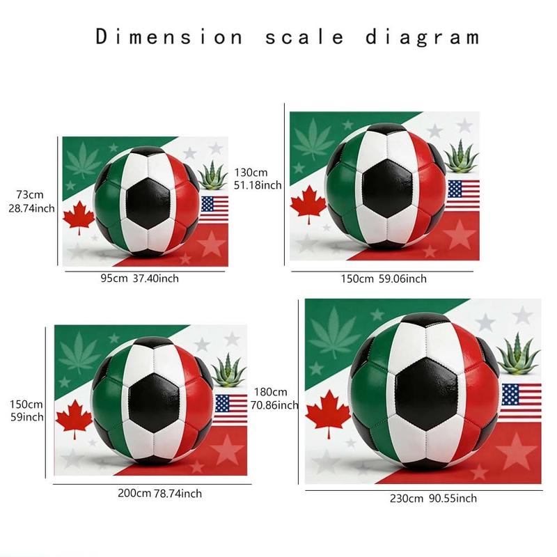 1 pc microfiber FIFA World Cup Soccer Ball Tapestry Wall Hanging Colorful Flag Print Home Decor for Living Room Dining Room Bedroom Outdoor Holiday Decorations Enhance Atmosphere Tapestry Background Cloth Hanging Cloth Wall Cloth Decorative Cloth