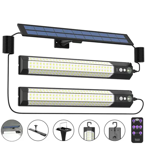 Outdoor solar sensor wall lamps, Waterproof solar lights, Solar motion lighting, Solar Illuminated, Solar led patio, solar street lamps with motion sensors and remote control, solar LED light strips, suitable for indoor/outdoor, courtyard, porch, balcony