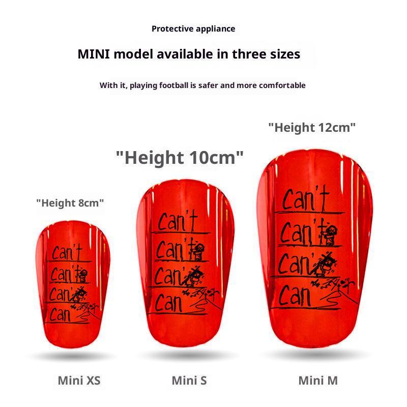 1 Pair Mini Soccer Shin Guards for Adults, Thick Electroplated Metal Sports Protective Gear with "CAN'T HEAR YOU" Design, Inserts for Enhanced Fit and Protection, Mini Shin Guards,Valentine's Day gift
