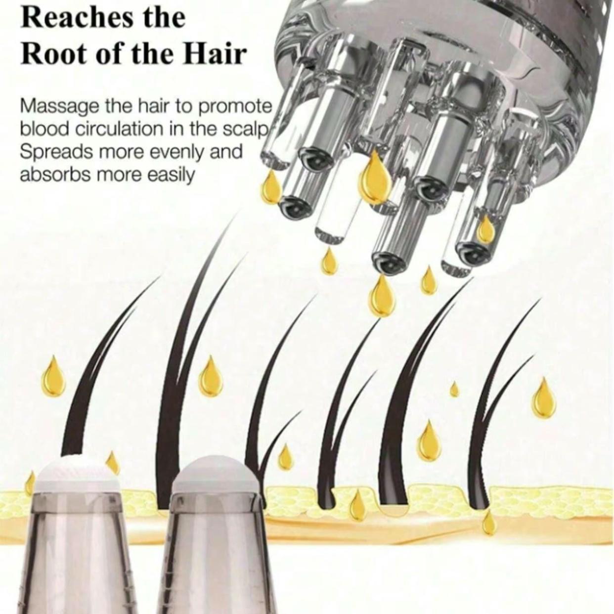 Wooden Scalp Massager Set, 3 Counts/set Manual Scalp Massager & Scalp Stimulator & Brush & Applicator Bottle, Heatless Hair Styling Tool for Home & Travel, Body Care