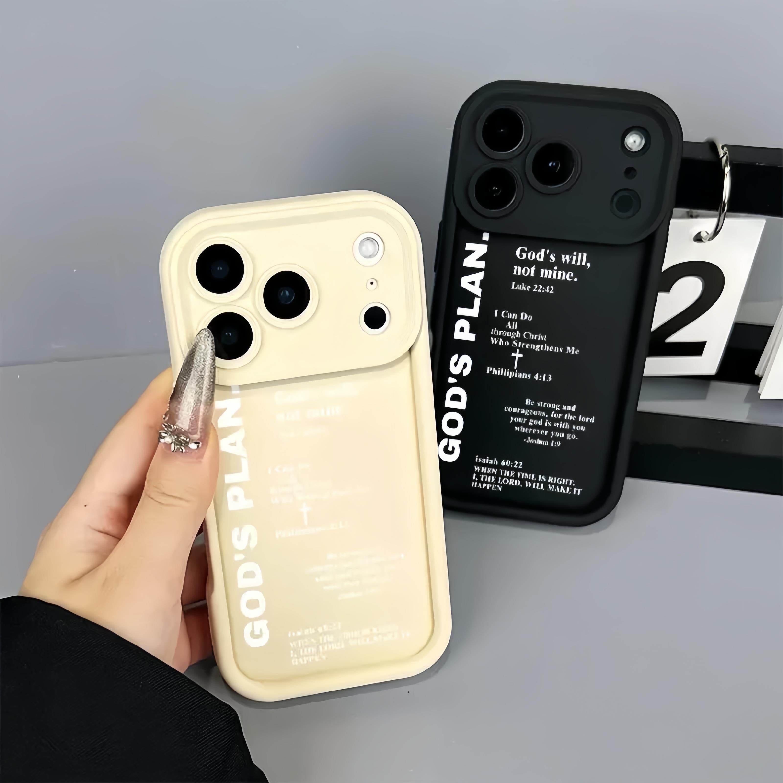 God's Plan Cross Faith Philippians 4:13 Soft Shockproof Protective Phone Case for iPhone 17 Pro,16 Pro Max,15 Plus,14 Pro,13,12,11 - Elegant Inspirational Phone Accessories for Cellphone,Smartphone,Handheld Devices (Me,high-definition,Christmas,Themed,TPU