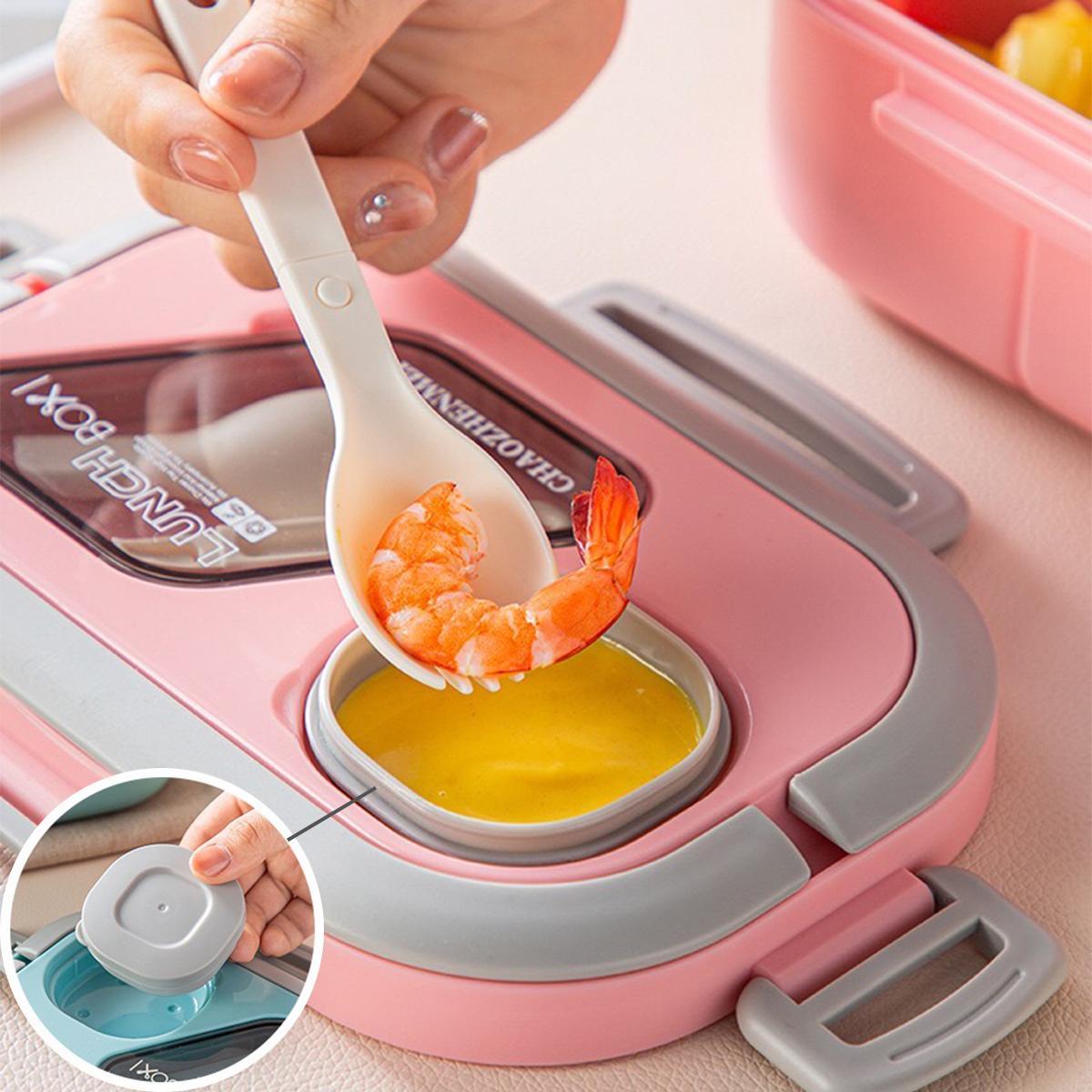 Lunch Box Set, 3 Counts/set Including 1 Lunch Box, 1 Cup & 1 Insulated Storage Bag, Portable Leak-proof Lunch Box for Outdoor Camping Picnic, Suitable for Adults and Teens, 2024 Kitchen Gadgets, Kitchen Microwave Safe Accessories, Fall Decor