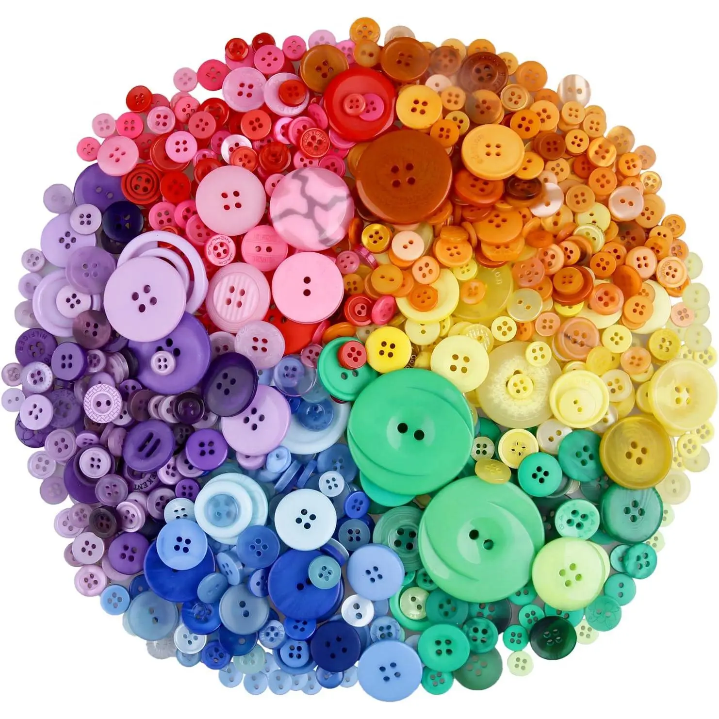 650 count Round  Buttons for DIY Crafts Manual Button Painting