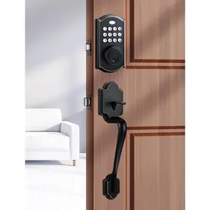 M19 Front Door Lock Set, Keyless Entry Deadbolt with Handle, Auto Lock, 50 User Codes, 2 ,  Keypad,   Handle Set, Easy-to-Install, Oil Rubbed Bronze