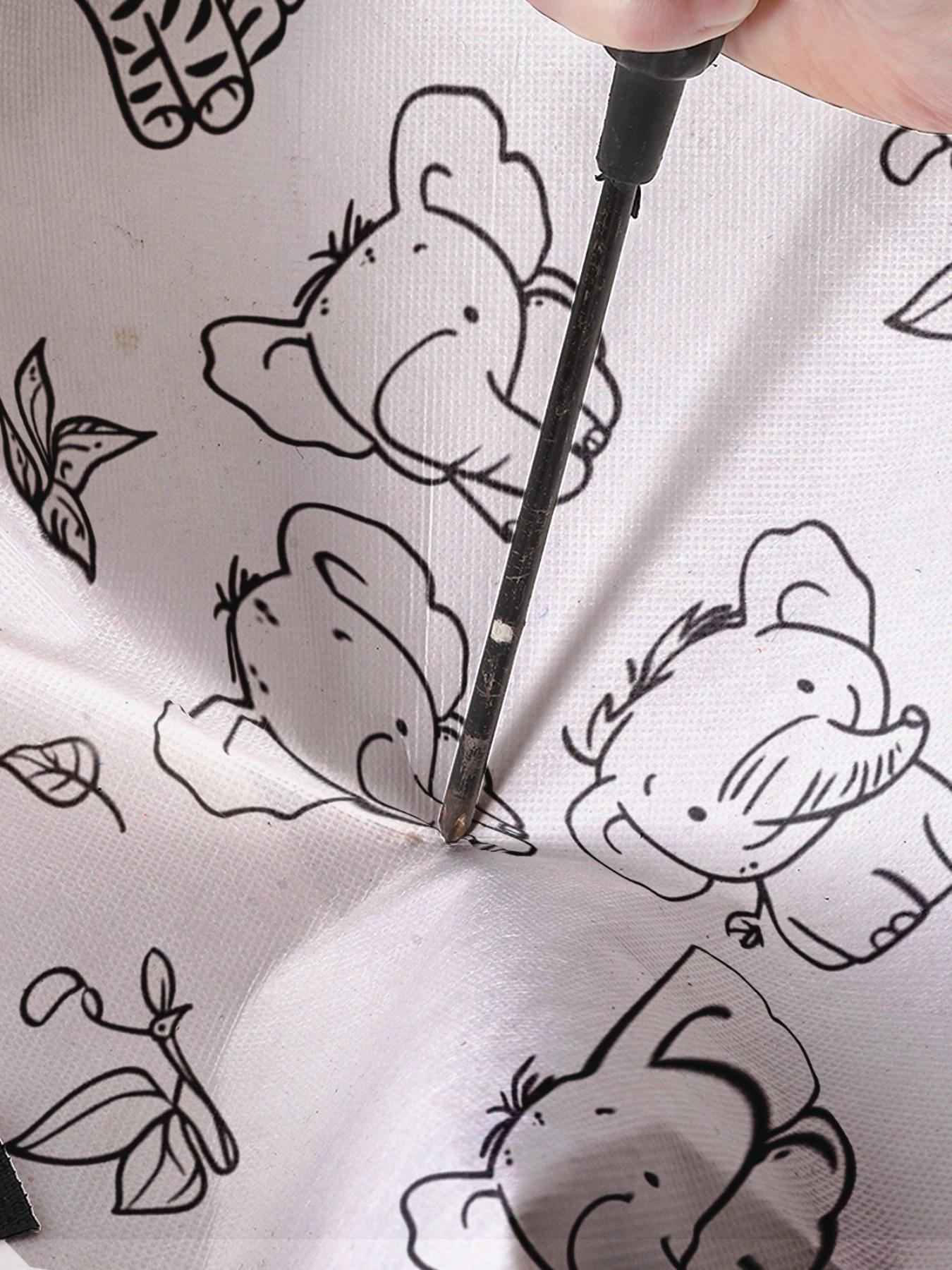 Elephant Pattern Laundry Basket with Handle, Durable Foldable Dirty Clothing Organizer, Large Capacity Toy Storage Box, Random Print Design, All Seasons Use