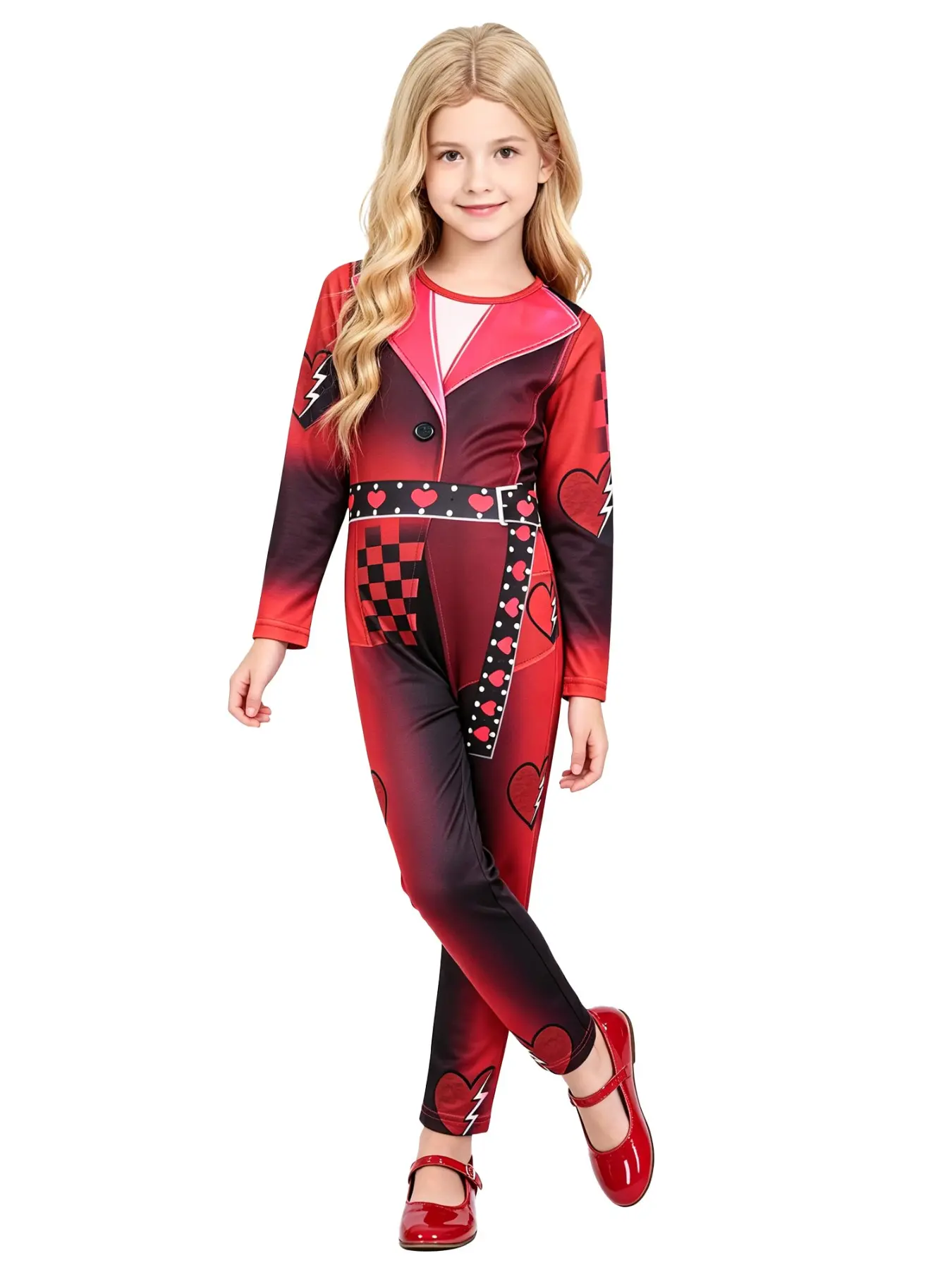 Fantasy Costume Set, Party Costume, Back to School Girl Role Play, Birthday Halloween Gift for Ages 5-14, Cute Slim-Fitting Jumpsuit
