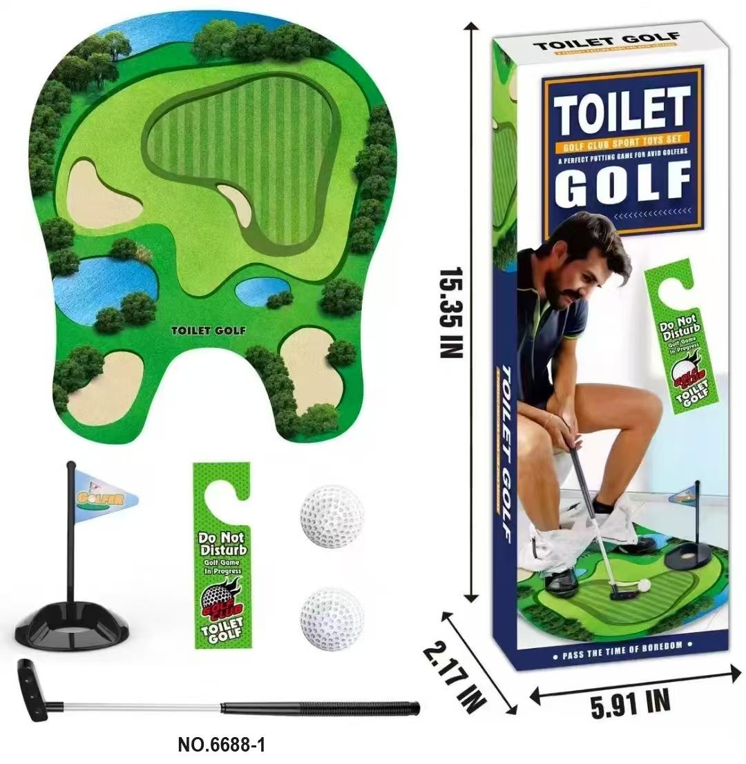 Toilet-based technical toilet golf scene leisure entertainment sports toy toilet mini set