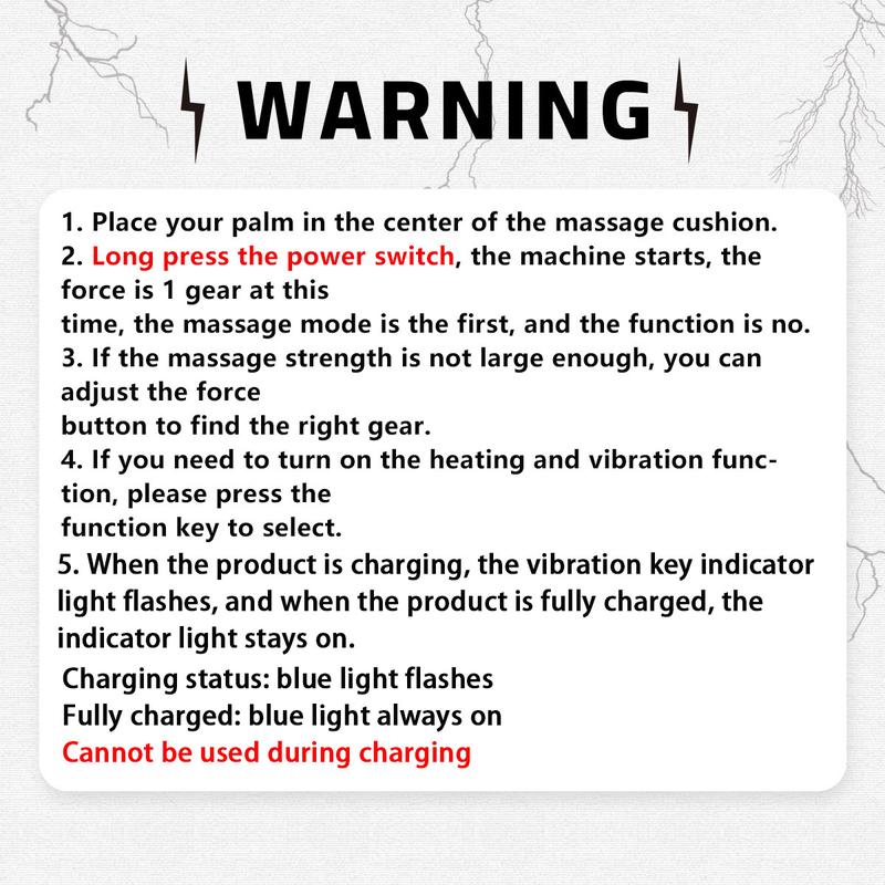 Electric Hand Massager, Graphene Hot Compress 3 Modes 5-gear Rechargeable Hand Massager, Hand Massage for Arthritis and Carpal Tunnel, Gift for Mom