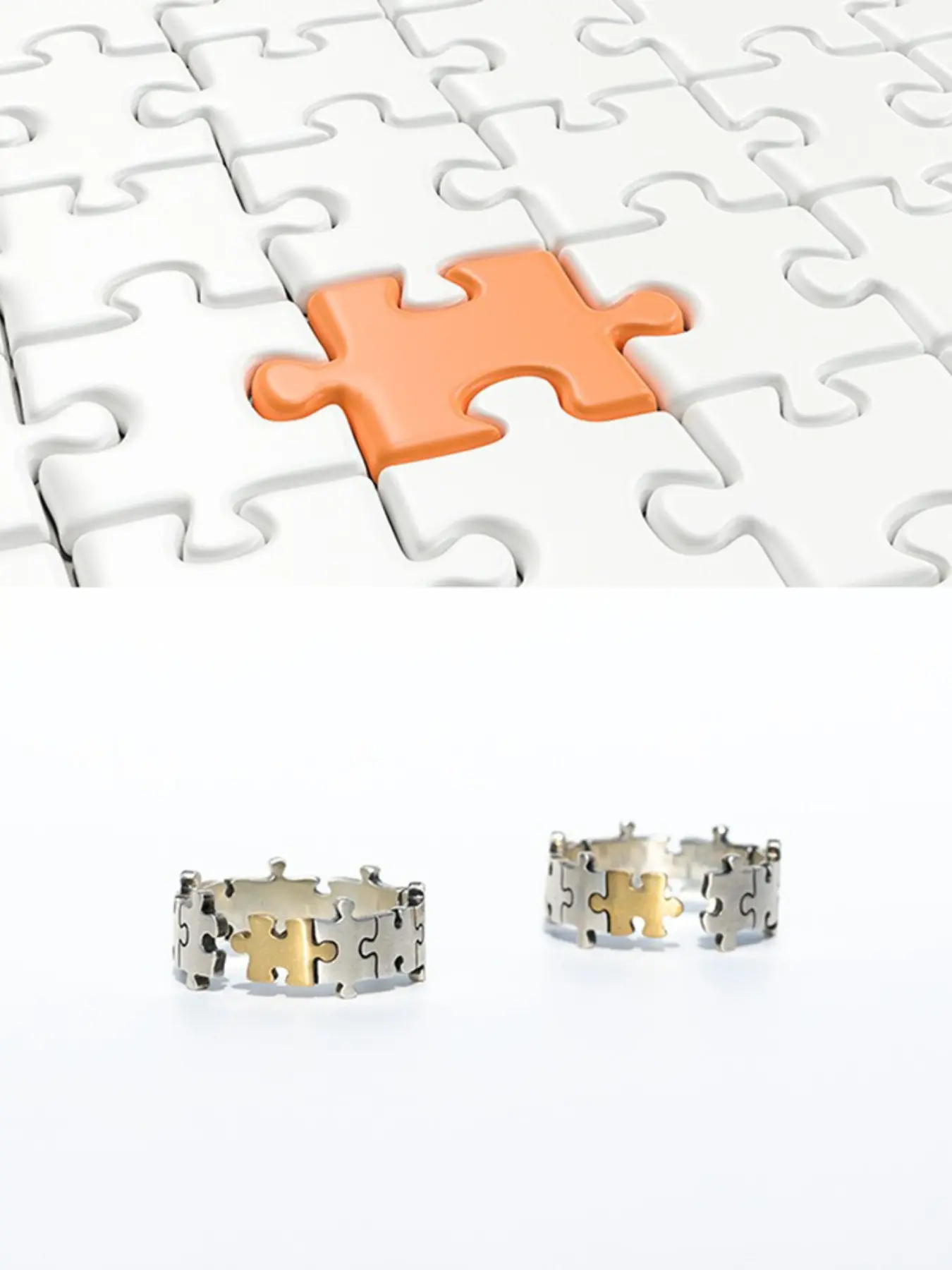Puzzle Ring Fashion Design, Unisex Adjustable Open Ring, Unique Personality Jewelry, Trendy Literary Style, Perfect for Men and Women