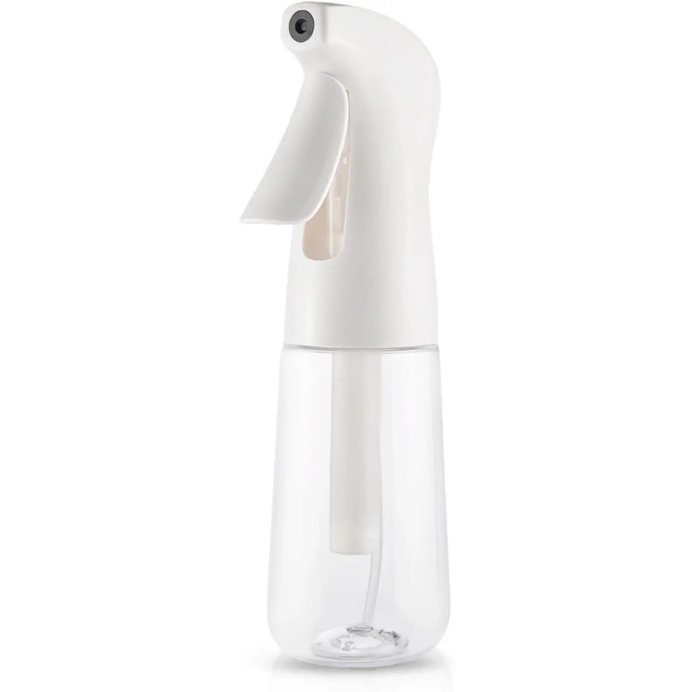 Continuous Fine Mist Spray Bottle for Hair, Refillable Plastic Mister for Hairstyling, Cleaning, Alcohol, Plants, Salons, 6.8oz/200ml, ClearGift