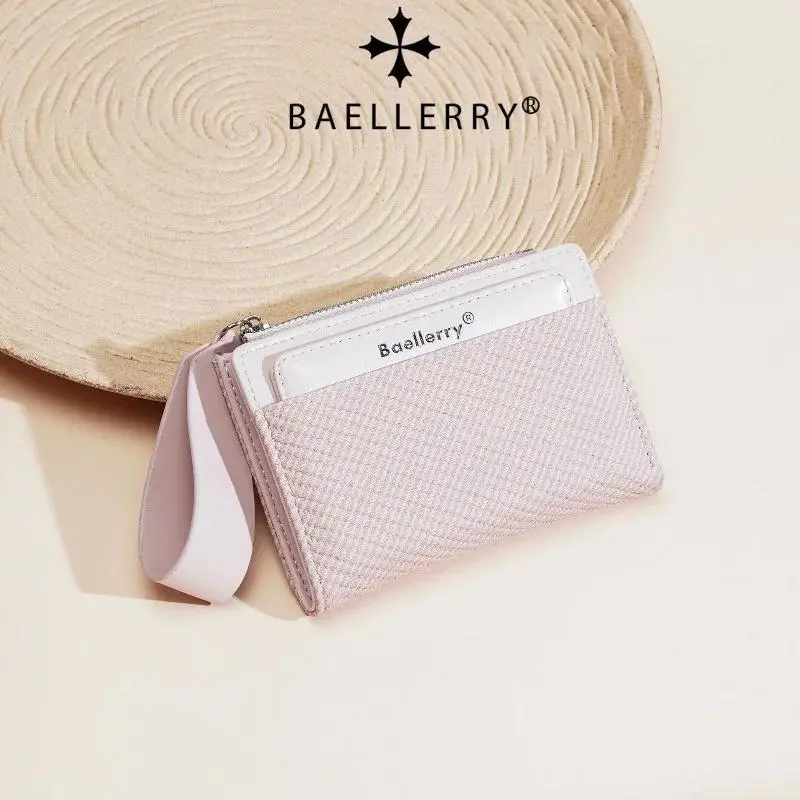 Baellerry Fashion Zipper Wallets Buckle Coin Purse Hand Women's Short Wallet Bifold Multi-slot Card Holder