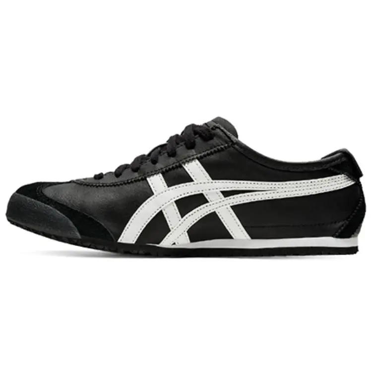 Onitsuka Tiger Mexico 66 Classic Low-Top Casual Trainers - Genuine Leather Footwear for Men, White & Black Trending Maison Mihara Verifiable Shoes with Global Authentication Credentials