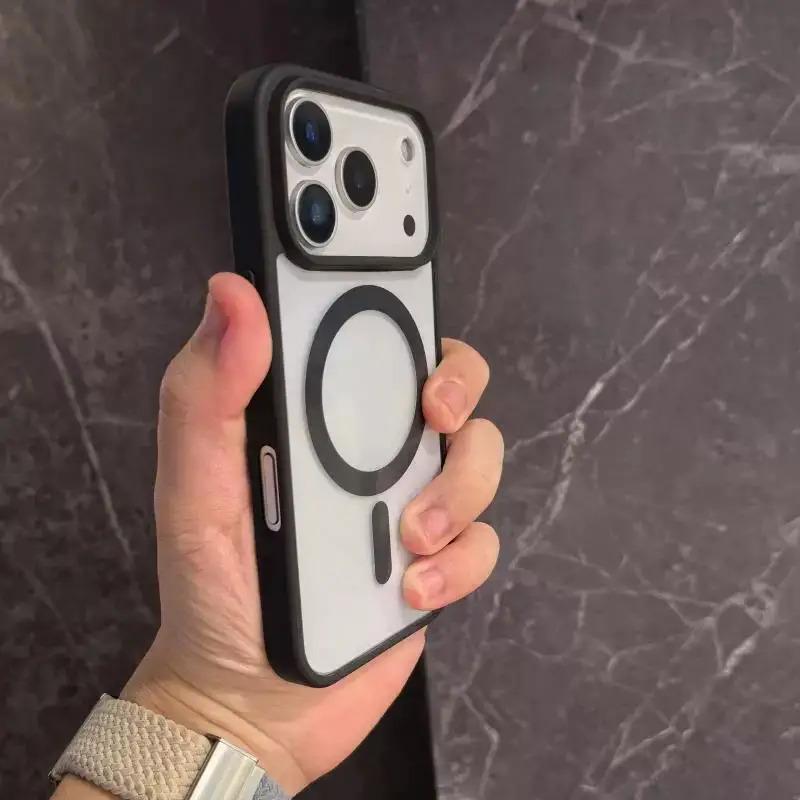 New Macaron Color Magnetic Transparent Phone Case, Supports Wireless Charging, Minimalist And Stylish Design, Lightweight And Drop-Resistant, Suitable for Iphone 17/16/15/14/13/12/11 Case, Phone For Max Case