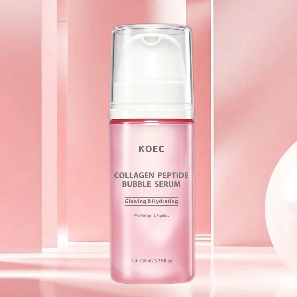 Collagen Peptide Bubble Serum, Bubble Foam Essence for Elasticity and Plumping, Hydration & Skin Prep Boost, Quick Morning Mask, Fast Absorption & Makeup-Ready Glass Skin