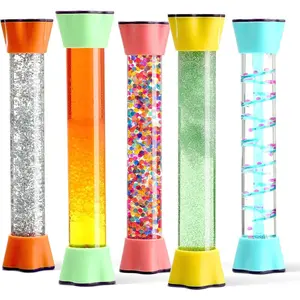 Liquid Motion Bubbler Toy Cool Tubes Colorful Hourglass Timer with Droplet Movement, Bedroom, Sensory Play for Home or School (Style 4)fidget toys
