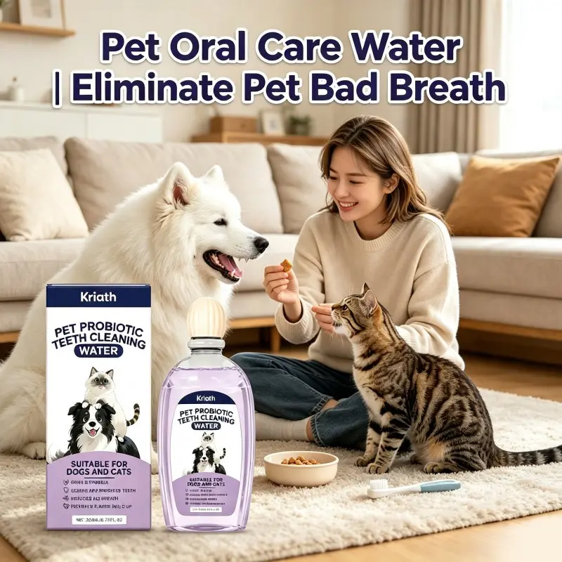 Pet Breath Freshener Probiotic Teeth Cleaning Water Suitable for Dogs Cats, Natural Mild Formula Oral Cleaner Remove Bad Breath Protect Pet Teeth