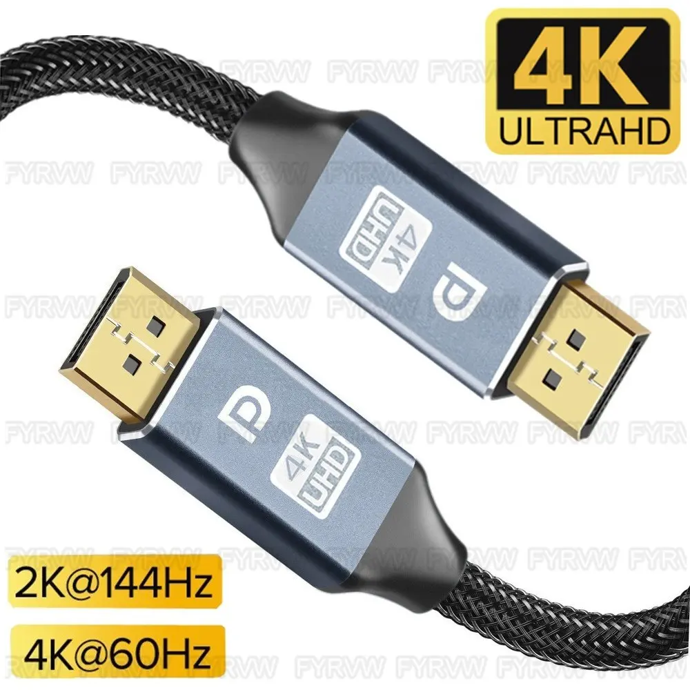 Dp1.2 4K Display Port Cable, 240hz 144hz 165hz Adapter, Compatible with PC Laptop TV, High-Performance Video Connection