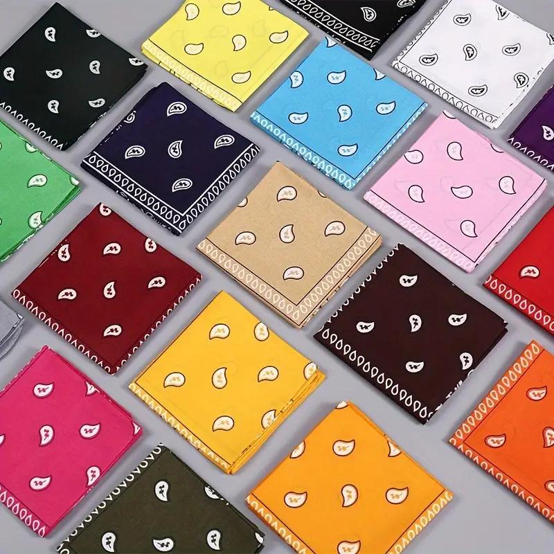 Random Color Bandana, 6 Counts/set Square Sports Headband, Versatile Hip Hop Style Headband for Outdoor Cycling Climbing, Sports & Outdoor Accessories
